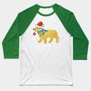 Christmas Goldendoodle Naughty Dog Baseball T-Shirt